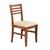 Silla de madera lustre Caoba con asiento tapizado Tauro: