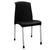 Silla de plastico negro con patas de caño Galana