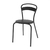 Silla de caño Milano Negra Apilable Asiento tapizado