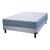Sommier y colchon de resortes 2 plazas Inducol Galia azul 140x190cm: