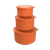 Set 3 potes con tapa-visor Coza Hoop apto miccoondas freezer y lavavajillas