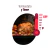Pollo asado con verduras cocinándose en horno empotrable eléctrico Longvie HE6900G, destacando el termostato y temporizador.