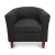 Sillon Paulina Atenas tapizado grafito con almohadón fijo