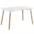 Mesa rectangular 120x75cm blanca patas madera Eames: