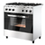 Cocina a gas 82cm Morelli acero Horno visor 5 hornallas