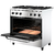 Cocina a gas 82cm Morelli acero Horno visor 5 hornallas en internet