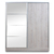 Placard Murano 180cm 2ptas corred. Pino Blanco con espejo: - comprar online