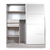 Placard Murano 180cm 2ptas corred. Pino Blanco con espejo: - Maitess 