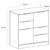 Comoda Murano 4cajones 2puertas Pino Aland blanco 35208202: