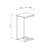 Mesa Auxiliar de arrime Dielfe MAB030 Soho Marmol gris/negro - comprar online