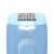 Depiladora Philips BRE247/00 azul con luz LED y cabezal de pinzas metálicas, ideal para depilación corporal en casa.