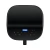 Vista superior en ángulo cenital de la freidora de aire Midea AF-DW60BAR1 6L, destacando su panel de control digital táctil sobre superficie negra con temporizador LED iluminado, iconos de programas prefijados y mandos de temperatura.