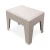 Mesa de jardín Babel color capuchino de polipropileno con textura símil ratán, medida 55x40 cm, ideal para exteriores o interiores.