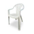 Sillon de jardin apilable plastico blanco resistente