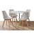 Comedor Eames blanca mesa redonda + 4 sillas Tulip