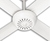 Ventilador techo Severbon Palas metalicas blanco VTA420B - comprar online
