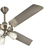 Ventilador techo Severbon Palas metalicas inoxidable con luz 3 tulipas - comprar online