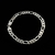 Pulseira 7mm modelo 3x1 21cm em Prata Legítima 925