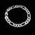 Pulseira 10mm modelo 3x1 21cm em Prata Legítima 925