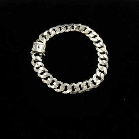 Pulseira 10mm Fecho Gaveta Modelo Grumet 20,5 cm em Prata Legítima 925