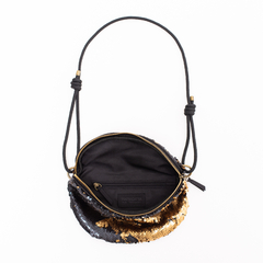 Bolchete Paetê Preto/Dourado - patmotta