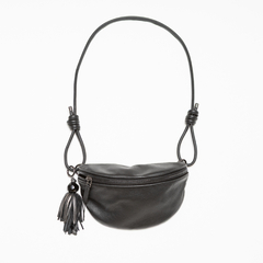 Bolchete de Couro Preto com Pingente - comprar online