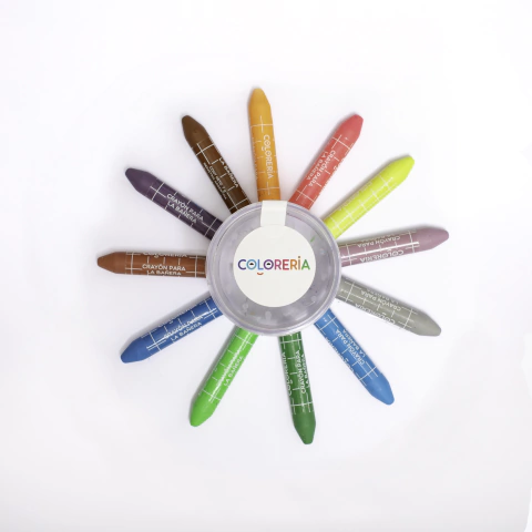 Crayones para el Baño - Coloreria x12 Unidades + Esponja