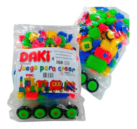 Daki 112 Piezas + 4 Ruedas Tractor + Ruedas Caritas Cod 508