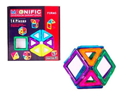 Bloques Imanes Didáctico Magnéticos Magnific 14 Piezas
