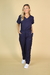 Pijama Cirurgico Azul Marinho Manga Tradicional CJ02 - comprar online