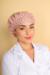 Touca Cirurgica Gorro Rose com Coração Marrom com elástico e tiras