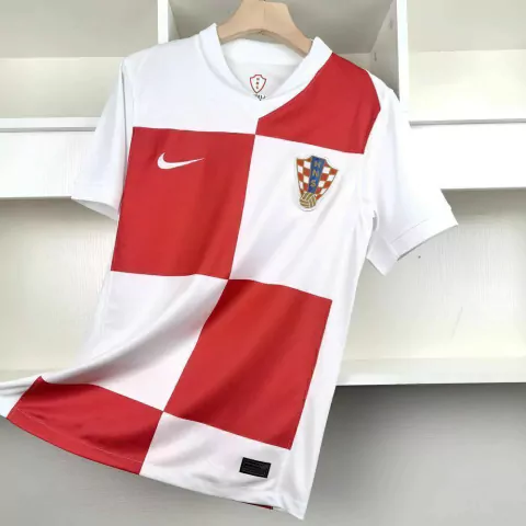 Camisa Seleção Croácia I 2024/25 Branco e Vermelho - Masculina Torcedor