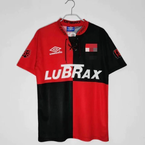 Camisa CRF III Retrô Papagaio-Vintém 1995 Vermelho e Preto - Masculina Torcedor - comprar online
