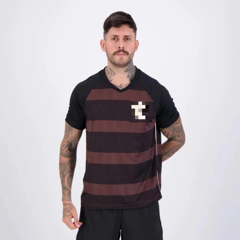 Camisa CRF Consciência Negra Diamante 2025 - Preto e Marrom - Masculina Torcedor - comprar online