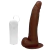 Pênis de Borracha Com Vibrador, Ventosa e Saco 20cm x 3,5cm Marrom Sol - comprar online