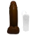 Pênis de Borracha Com Vibrador, Ventosa e Saco 21cm x 6,5cm Marrom Thunder na internet