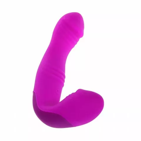 Plug Com Penetrador Vaginal Com Vibrador Roxo Pretty Love Angelo