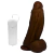Pênis de Borracha Com Vibrador, Ventosa e Saco 21cm x 6,5cm Marrom Thunder - comprar online