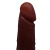 Pênis de Borracha Com Vibrador e Saco 16cm x 4cm Marrom Argos