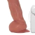 Pênis de Borracha Com Vibrador, Ventosa e Saco 19cm x 5,5cm Pele Ares - comprar online