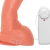 Pênis de Borracha Com Vibrador, Ventosa e Saco 21cm x 5,5cm Pele Zeus