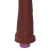 Pênis de Borracha Com Vibrador e Saco 20cm x 4,5cm Marrom Héracles - comprar online