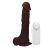 Pênis de Borracha Com Vibrador, Ventosa e Saco 21cm x 5cm Marrom Heitor - comprar online