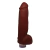Pênis de Borracha Com Vibrador e Saco 19cm x 5,5cm Marrom Ares na internet
