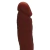Imagem do Pênis de Borracha Com Vibrador e Saco 20cm x 4,5cm Marrom Apolo
