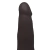 Pênis de Borracha Com Vibrador 16cm x 4cm Preto Realístico Amon