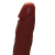 Pênis de Borracha Com Vibrador e Saco 20cm x 4,5cm Marrom Apolo na internet