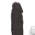 Pênis de Borracha Com Vibrador, Ventosa e Saco 20cm x 4,5cm Preto Apolo - Minha Sedução