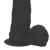 Pênis de Borracha Com Vibrador, Ventosa e Saco 20cm x 4,5cm Preto Apolo na internet