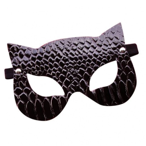 Máscara Em Couro Preta Mulher Gato